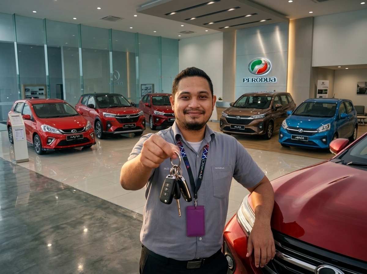 Farizul Mazli memegang kunci kereta